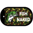 Fish Naked Novelty Metal Dog Tag Necklace DT-443