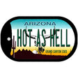 Hot As Hell (Skull) Arizona Novelty Metal Dog Tag Necklace DT-4454