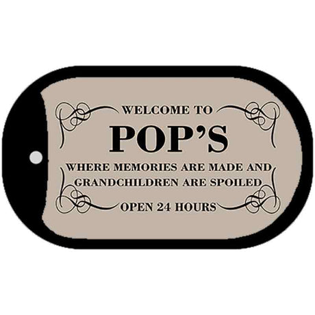 Welcome to Pops Novelty Metal Dog Tag Necklace DT-4457