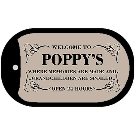 Welcome to Poppys Novelty Metal Dog Tag Necklace DT-4463