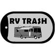 RV Trash Aluminum Automotive Novelty Metal Dog Tag Necklace DT-4512