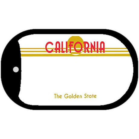 California State Blank Novelty Metal Dog Tag Necklace DT-4607