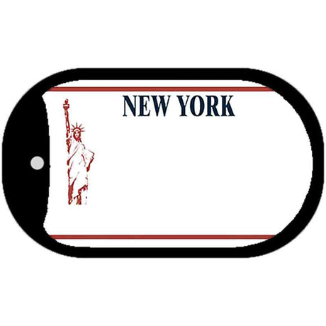 New York State Blank Novelty Metal Dog Tag Necklace DT-4609