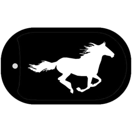 Running Horse Novelty Metal Dog Tag Necklace DT-4615