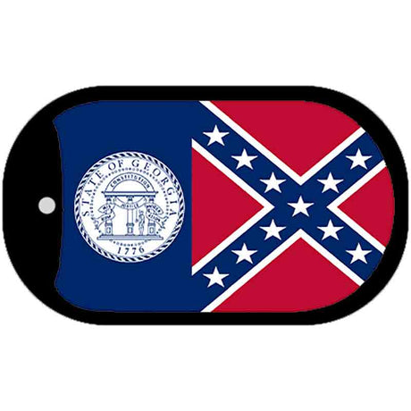 Georgia State Flag Metal Novelty Dog Tag Necklace DT-466