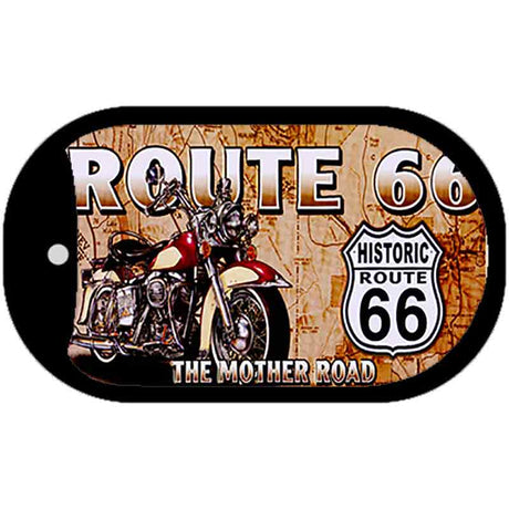 Route 66 Mother Road Motor Cycle Novelty Metal Dog Tag Necklace DT-4670