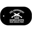 Gods Guns and Guts Novelty Metal Dog Tag Necklace DT-4672