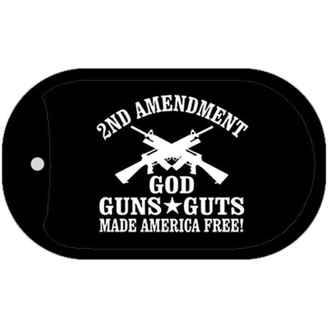 Gods Guns and Guts Novelty Metal Dog Tag Necklace DT-4672