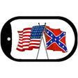 Confederate USA Crossed Flag Metal Novelty Dog Tag Necklace DT-467