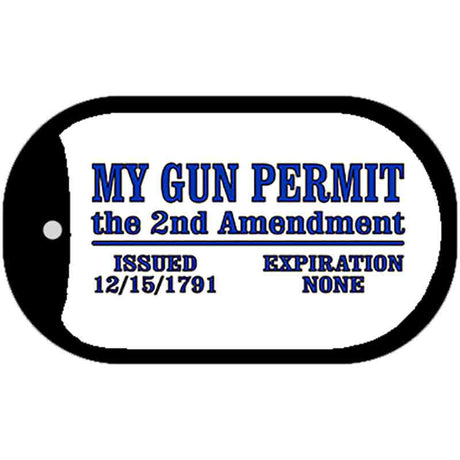 My Gun Permit Novelty Metal Dog Tag Necklace DT-4685