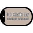 God Created Man Novelty Metal Dog Tag Necklace DT-4689