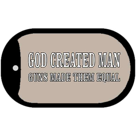 God Created Man Novelty Metal Dog Tag Necklace DT-4689