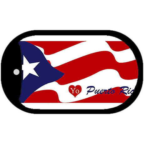 I love Puerto Rico Flag Metal Novelty Dog Tag Necklace DT-468