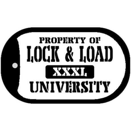 Property of Lock and Load Novelty Metal Dog Tag Necklace DT-4693