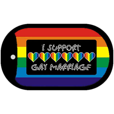 Support Gay Marriage Novelty Metal Dog Tag Necklace DT-4715