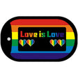 Love Is Love Novelty Metal Dog Tag Necklace DT-4718