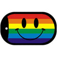 Smiley Face Rainbow Novelty Metal Dog Tag Necklace DT-4725