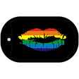 Lips Rainbow Novelty Metal Dog Tag Necklace DT-4726