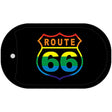 Route 66 Rainbow Novelty Metal Dog Tag Necklace DT-4728