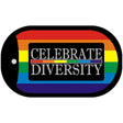 Diversity Rainbow Novelty Metal Dog Tag Necklace DT-4734