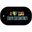 Love My Mommies Rainbow Novelty Metal Dog Tag Necklace DT-4735