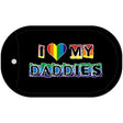 Love My Daddies Rainbow Novelty Metal Dog Tag Necklace DT-4736