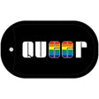 Queer Rainbow Novelty Metal Dog Tag Necklace DT-4741