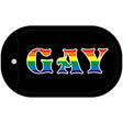 Gay Rainbow Novelty Metal Dog Tag Necklace DT-4743