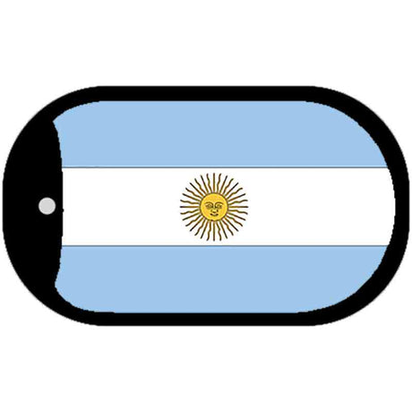 Argentina Flag Scroll Metal Novelty Dog Tag Necklace DT-474