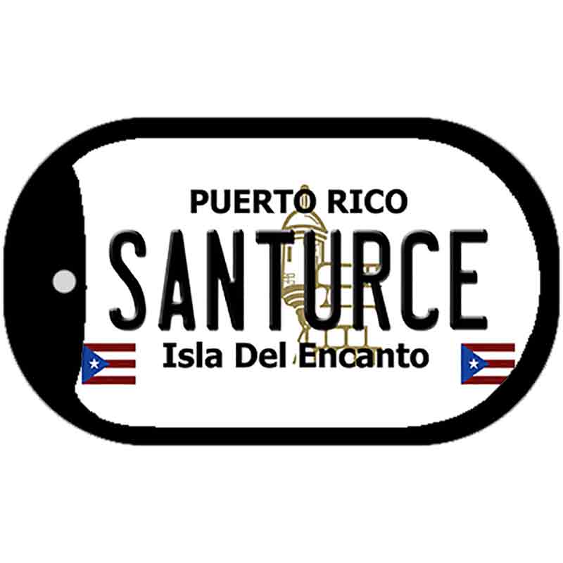 Santurce Puerto Rico Metal Novelty Dog Tag Necklace DT-4752