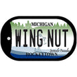 Wing Nut Michigan Novelty Metal Dog Tag Necklace DT-4759