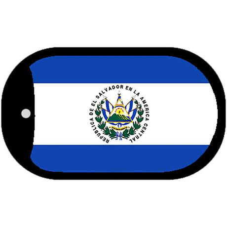 El Salvador Flag Scroll Metal Novelty Dog Tag Necklace DT-478