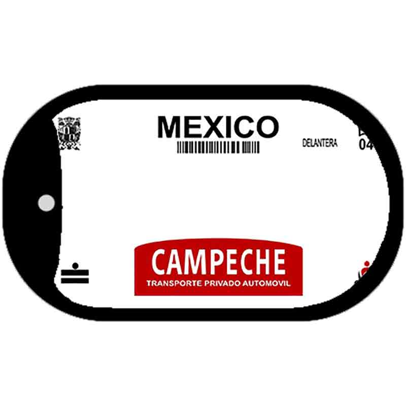 Campeche Mexico Blank Novelty Metal Dog Tag Necklace DT-4809