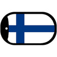 Finland Flag Scroll Metal Novelty Dog Tag Necklace DT-480