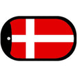 Denmark Flag Scroll Metal Novelty Dog Tag Necklace DT-483