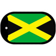 Jamaica Flag Scroll Metal Novelty Dog Tag Necklace DT-485