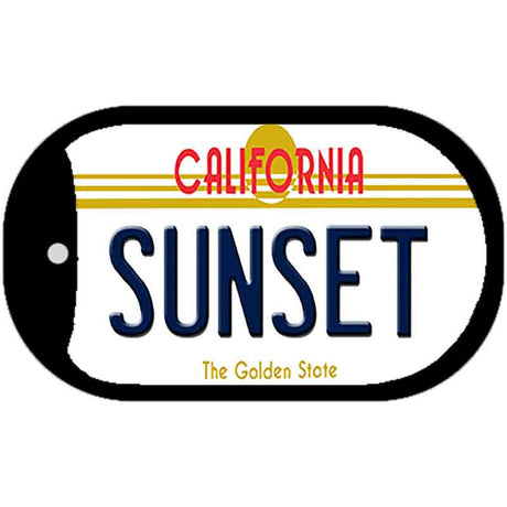 Sunset California Novelty Metal Dog Tag Necklace DT-4884