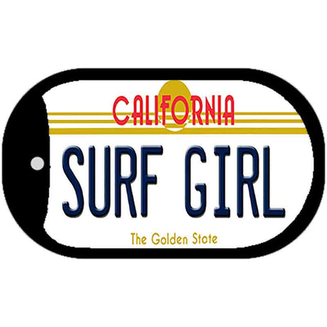 Surf Girl California Novelty Metal Dog Tag Necklace DT-4886