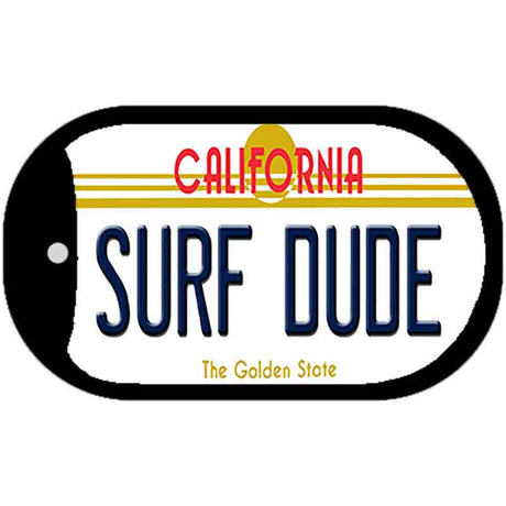 Surf Dude California Novelty Metal Dog Tag Necklace DT-4887