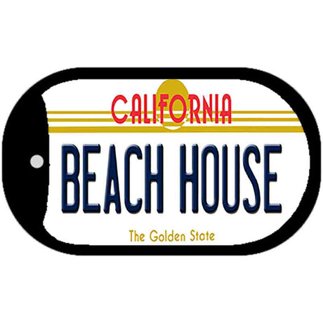 Beach House California Novelty Metal Dog Tag Necklace DT-4890