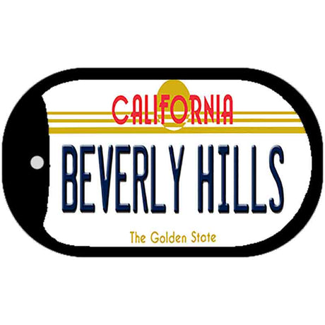 Beverly Hills California Novelty Metal Dog Tag Necklace DT-4900