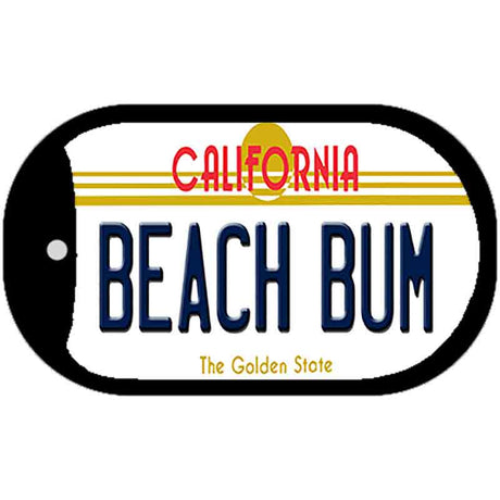 Beach Bum California Novelty Metal Dog Tag Necklace DT-4906