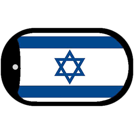 Israel Flag Scroll Metal Novelty Dog Tag Necklace DT-490