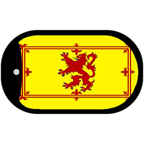 Scotland Rampant Lion Flag Scroll Metal Novelty Dog Tag Necklace DT-494