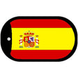 Spain Flag Scroll Metal Novelty Dog Tag Necklace DT-496