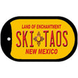 Ski Taos Yellow New Mexico Novelty Metal Dog Tag Necklace DT-5004