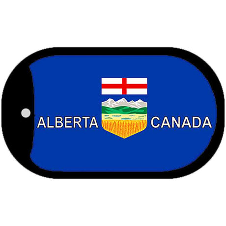 Alberta Canada Flag Scroll Metal Novelty Dog Tag Necklace DT-500