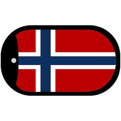 Norway Flag Scroll Metal Novelty Dog Tag Necklace DT-501