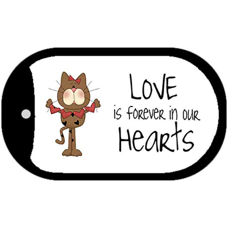 Love In Our Hearts Cat Novelty Metal Dog Tag Necklace DT-5024