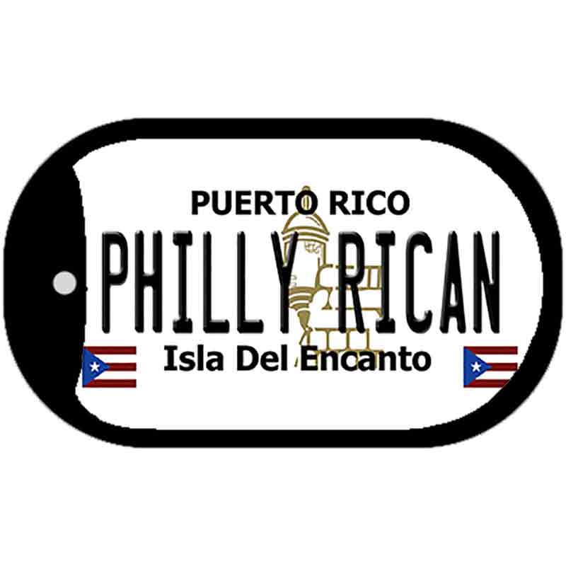 Philly Rican Puerto Rico Metal Novelty Dog Tag Necklace DT-5032